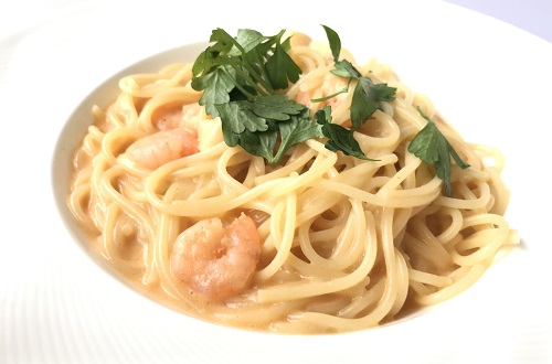 海老のクリームパスタ